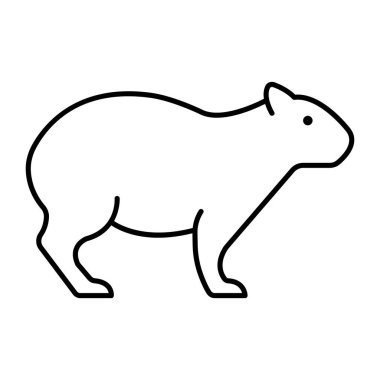 Avrupa tavşanı izole edilmiş vektör simgesi kolayca değiştirilebilir ya da düzenlenebilir