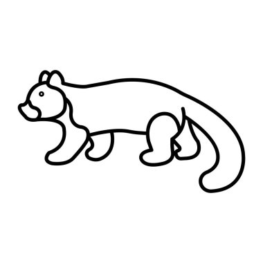 Kolayca değiştirilebilen ya da düzenlenebilen yaban kedisi izole edilmiş Vektör simgesi