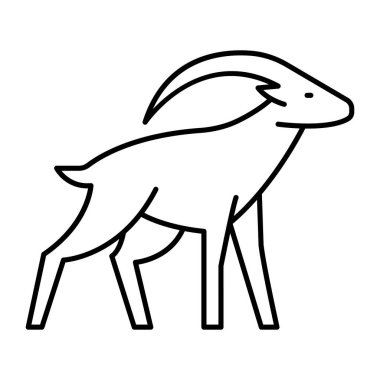 Kolayca değiştirilebilen ya da düzenlenebilen Keçi İzole Vektör simgesi