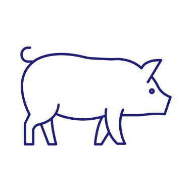 Kolayca değiştirilebilen ya da düzenlenebilen domuz izole edilmiş vektör simgesi
