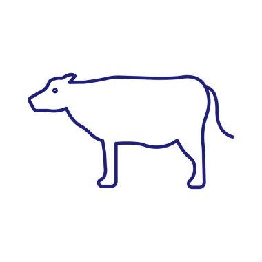 Kolayca değiştirilebilen veya düzenlenebilen İnek İzole Vektör simgesi