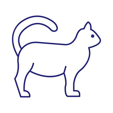 Kolayca değiştirilebilen ya da düzenlenebilen Kedi İzole Vektör simgesi