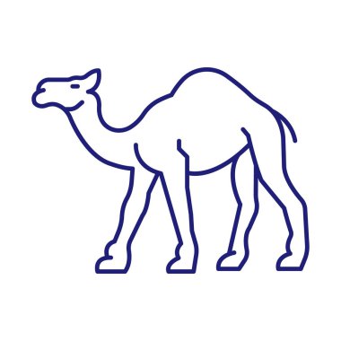 Kolayca değiştirilebilen ya da düzenlenebilen deve izole edilmiş vektör simgesi