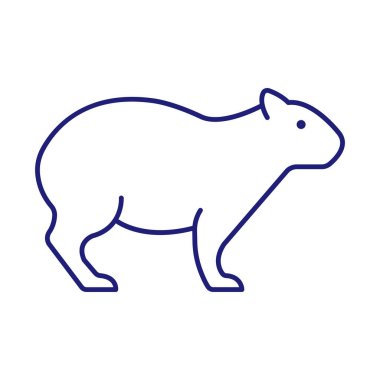 Avrupa tavşanı izole edilmiş vektör simgesi kolayca değiştirilebilir ya da düzenlenebilir