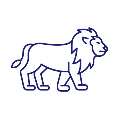 Kolayca değiştirilebilen ya da düzenlenebilen Aslan İzole Vektör simgesi