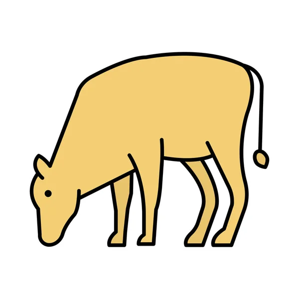 Vache Isolée Icône Vectorielle Qui Peut Être Facilement Modifiée Éditée — Image vectorielle