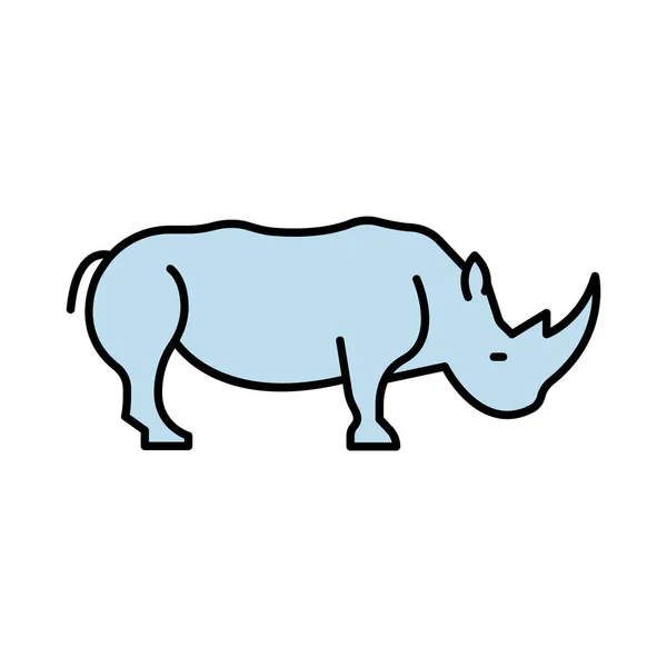 Icona Vettoriale Isolata Rhino Che Può Essere Facilmente Modificata Modificata — Vettoriale Stock