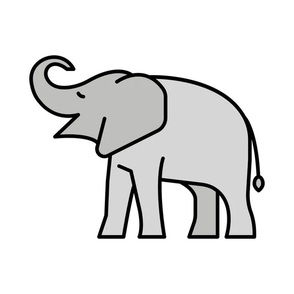 Elephant Isolated Vector Icon Can Easily Modified Edited — Stock Vector