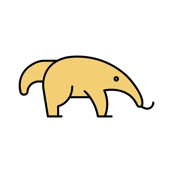 Anteater Icono Vector Aislado Que Puede Modificar Editar Fácilmente — Archivo Imágenes Vectoriales