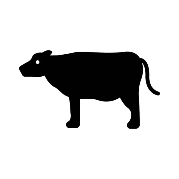 Vaca Icono Vector Aislado Que Puede Modificar Editar Fácilmente — Vector de stock