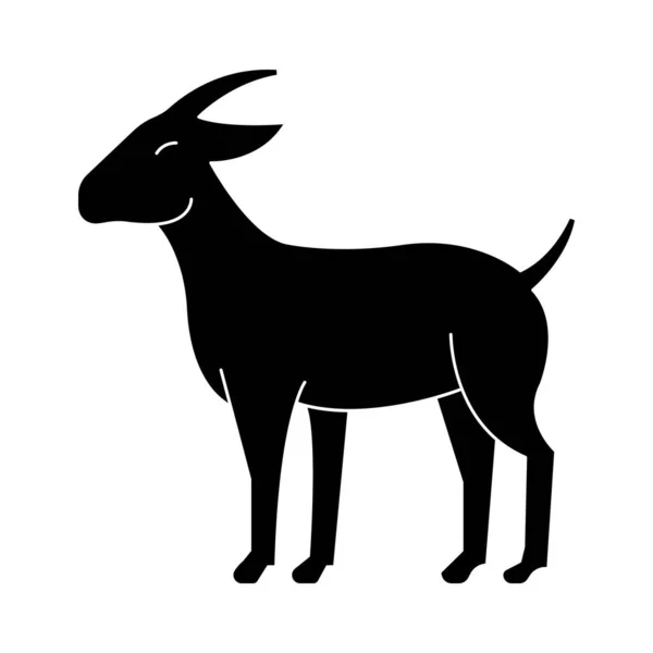 Goat Μεμονωμένο Εικονίδιο Διάνυσμα Που Μπορεί Εύκολα Τροποποιηθεί Επεξεργαστεί — Διανυσματικό Αρχείο