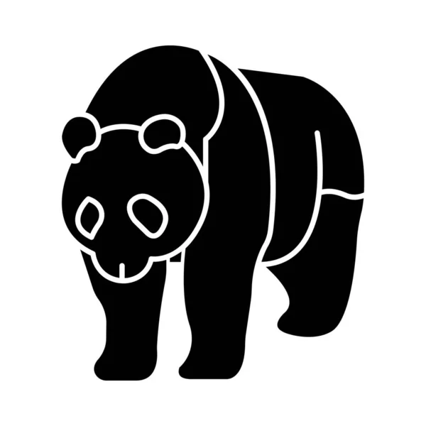 Icône Vectorielle Isolée Panda Qui Peut Être Facilement Modifiée Modifiée — Image vectorielle