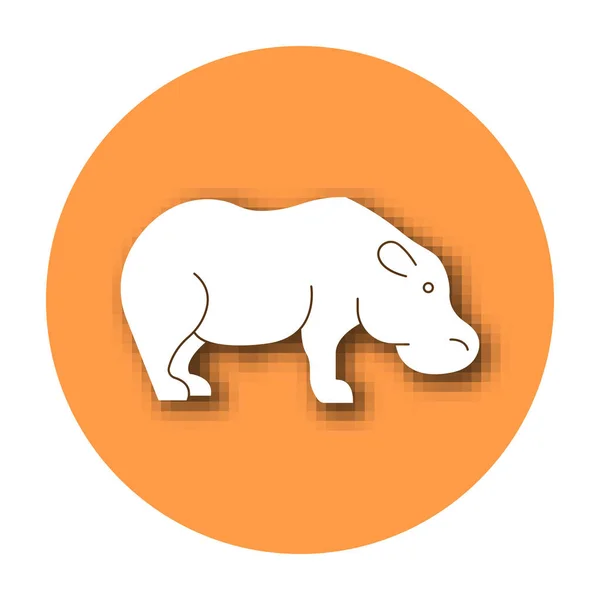 Icono Vector Aislado Hipopótamo Que Puede Modificar Editar Fácilmente — Archivo Imágenes Vectoriales