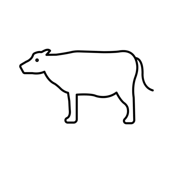 Иконка Cow Isolated Vector Которую Можно Легко Модифицировать Настроить — стоковый вектор