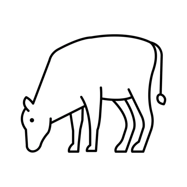 Vache Isolée Icône Vectorielle Qui Peut Être Facilement Modifiée Éditée — Image vectorielle