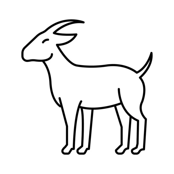 Goat Μεμονωμένο Εικονίδιο Διάνυσμα Που Μπορεί Εύκολα Τροποποιηθεί Επεξεργαστεί — Διανυσματικό Αρχείο