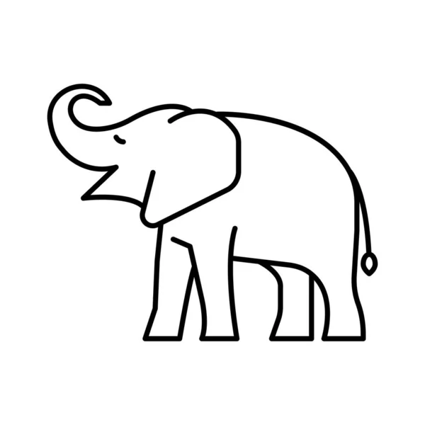 可以很容易地修改或编辑的大象隔离向量图标 — 图库矢量图片