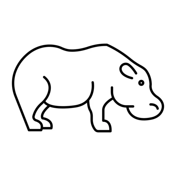 Hippo Isolated Vector Icon Can Easily Modified Edited — Stock Vector