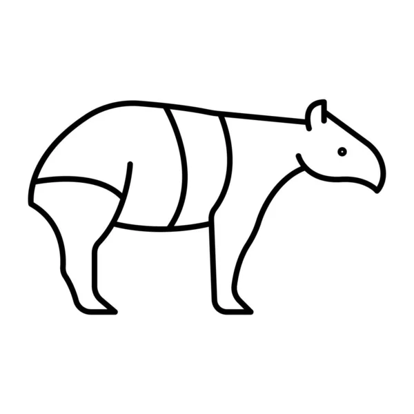 Tapir Isolerad Vektorikon Som Enkelt Kan Modifieras Eller Redigeras — Stock vektor