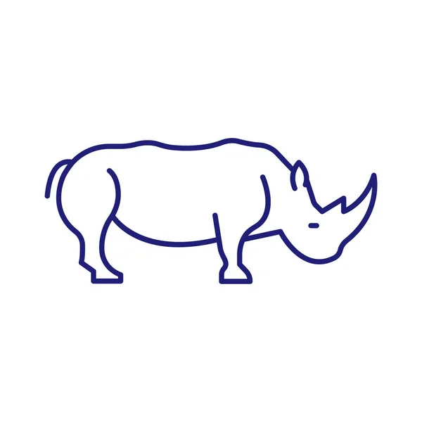 Rhino Isolated Vector Ікона Яка Може Бути Легко Модифікована Або — стоковий вектор