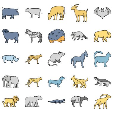 Memeli İzole Vektör simgeleri her bir simge kolayca değiştirilebilir veya düzenlenebilir