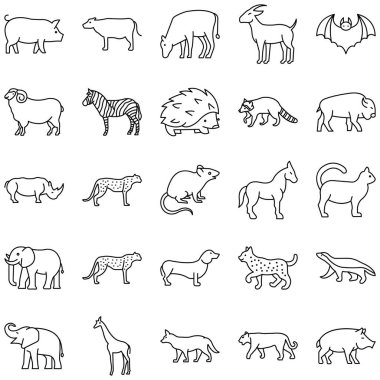 Memeli İzole Vektör simgeleri her bir simge kolayca değiştirilebilir veya düzenlenebilir