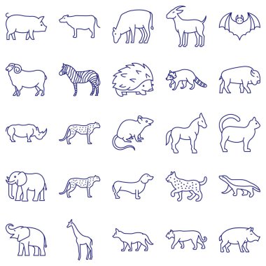 Memeli İzole Vektör simgeleri her bir simge kolayca değiştirilebilir veya düzenlenebilir