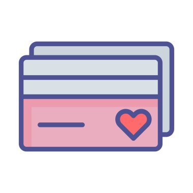 Romantik kart izole edilmiş vektör simgesi kolayca değiştirilebilir ya da düzenlenebilir