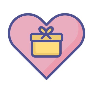 Hediye kutuları izole edilmiş vektör simgesi kolayca değiştirilebilir ya da düzenlenebilir