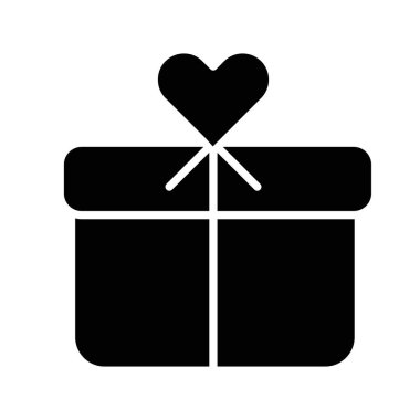 Kolayca değiştirilebilen veya düzenlenebilen kalp kutusu izole edilmiş Vektör simgesi