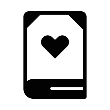 Kolayca değiştirilebilen ya da düzenlenebilen Sevilen kitap izole edilmiş Vektör simgesi