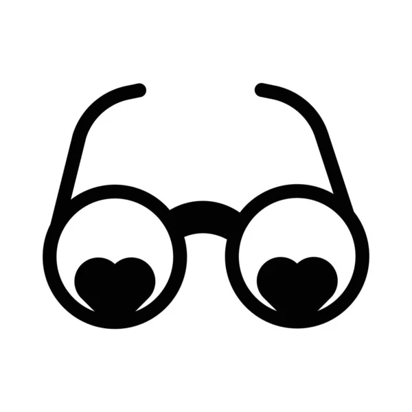 Coeur Avec Lunettes Isolated Icône Vectorielle Qui Peut Être Facilement — Image vectorielle