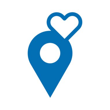 Kolayca değiştirilebilen ya da düzenlenebilen sevilen konum izole edilmiş Vektör simgesi