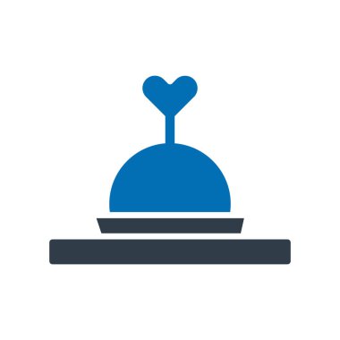 Gıda tabağı izole edilmiş Vektör simgesi kolayca değiştirilebilir ya da düzenlenebilir