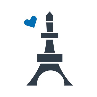 Eiffel kulesi izole edilmiş vektör simgesi kolayca değiştirilebilir ya da düzenlenebilir