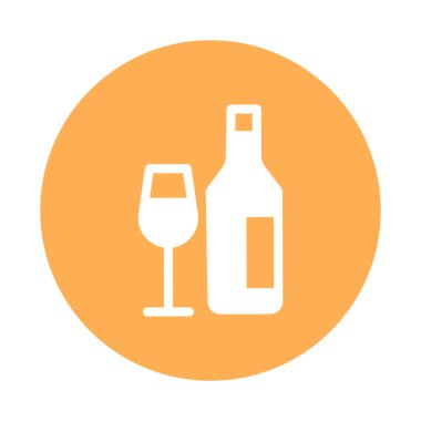 Kolayca değiştirilebilen veya düzenlenebilen şarap izole edilmiş vektör simgesi