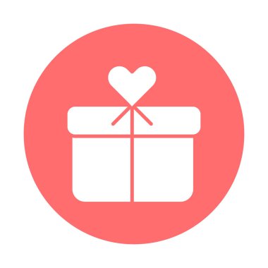 Kolayca değiştirilebilen veya düzenlenebilen kalp kutusu izole edilmiş Vektör simgesi