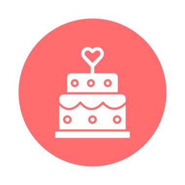 Düğün pastası izole edilmiş vektör simgesi kolayca değiştirilebilir ya da düzenlenebilir