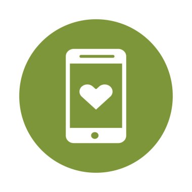 Kolayca değiştirilebilen veya düzenlenebilen kalp izole edilmiş Vektör simgesine sahip mobil