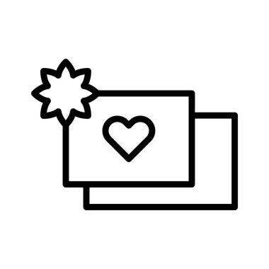 Kağıt izole edilmiş vektör simgesine sahip kalp kolayca değiştirilebilir veya düzenlenebilir