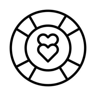 Hayat kurtarıcılı kalp Kolayca değiştirilebilir veya düzenlenebilir Vektör simgesi