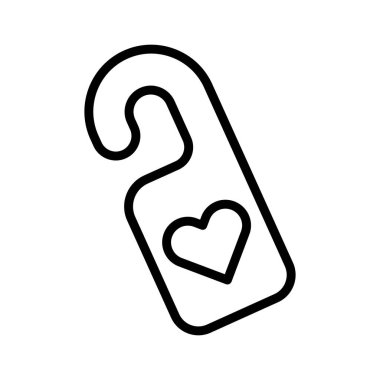 Kolayca değiştirilebilen veya düzenlenebilen kapı askısı izole edilmiş Vektör simgesi