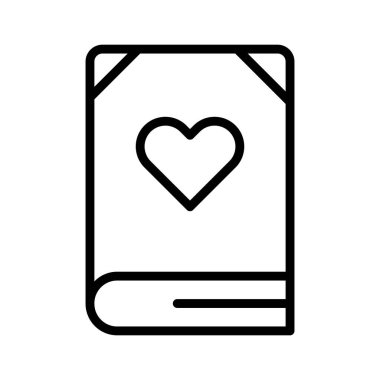 Kolayca değiştirilebilen ya da düzenlenebilen Sevilen kitap izole edilmiş Vektör simgesi