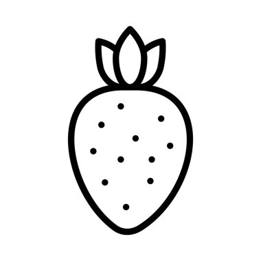 Kolayca değiştirilebilen ya da düzenlenebilen Çilek İzole Vektör simgesi