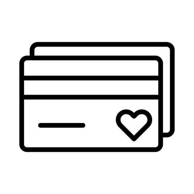 Romantik kart izole edilmiş vektör simgesi kolayca değiştirilebilir ya da düzenlenebilir