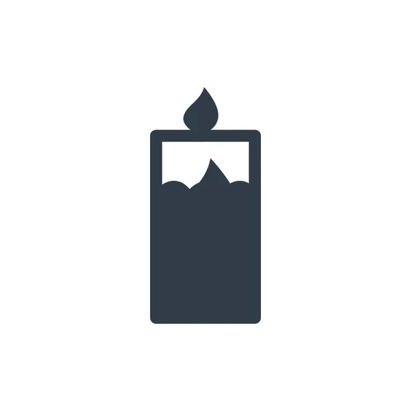 Burning Candle Isolated Vector Icon Can Easily Modified Edited — Stock Vector