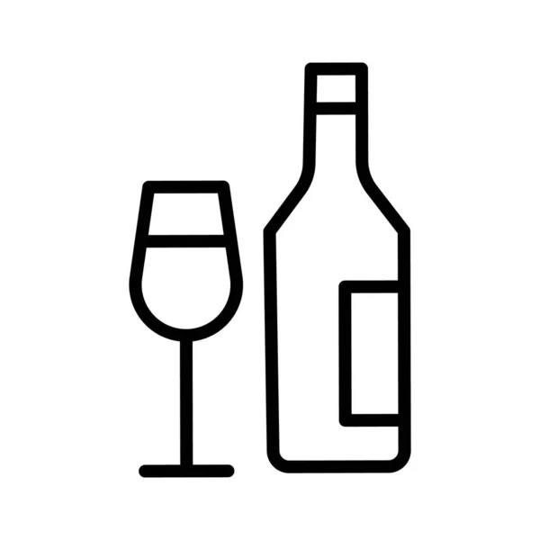 Ícone Vetor Isolado Vinho Que Pode Ser Facilmente Modificado Editado —  Vetores de Stock