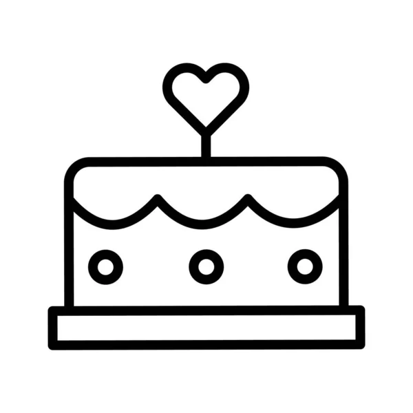 Gâteau Anniversaire Isolée Icône Vectorielle Qui Peut Être Facilement Modifiée — Image vectorielle