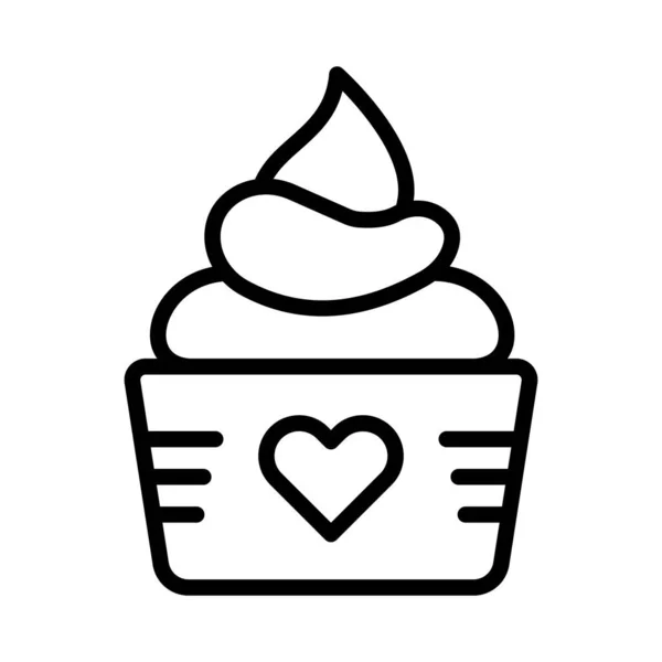 Cupcake Avec Icône Vectorielle Isolée Cupcake Qui Peut Être Facilement — Image vectorielle