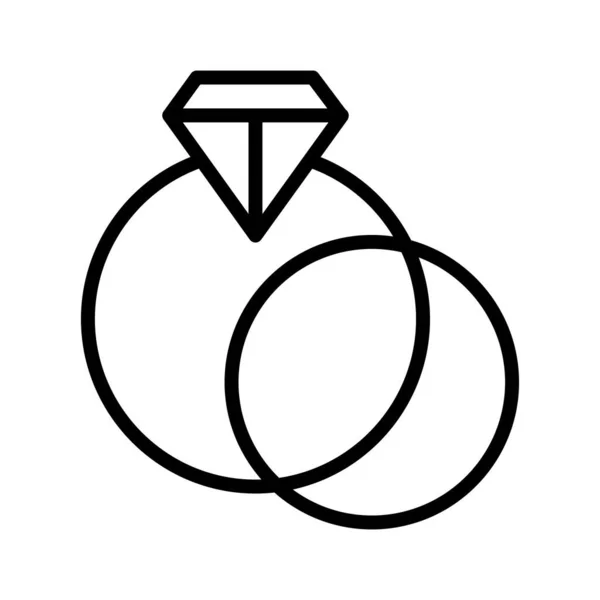 Anel Diamante Ícone Vetor Isolado Que Pode Ser Facilmente Modificado —  Vetores de Stock